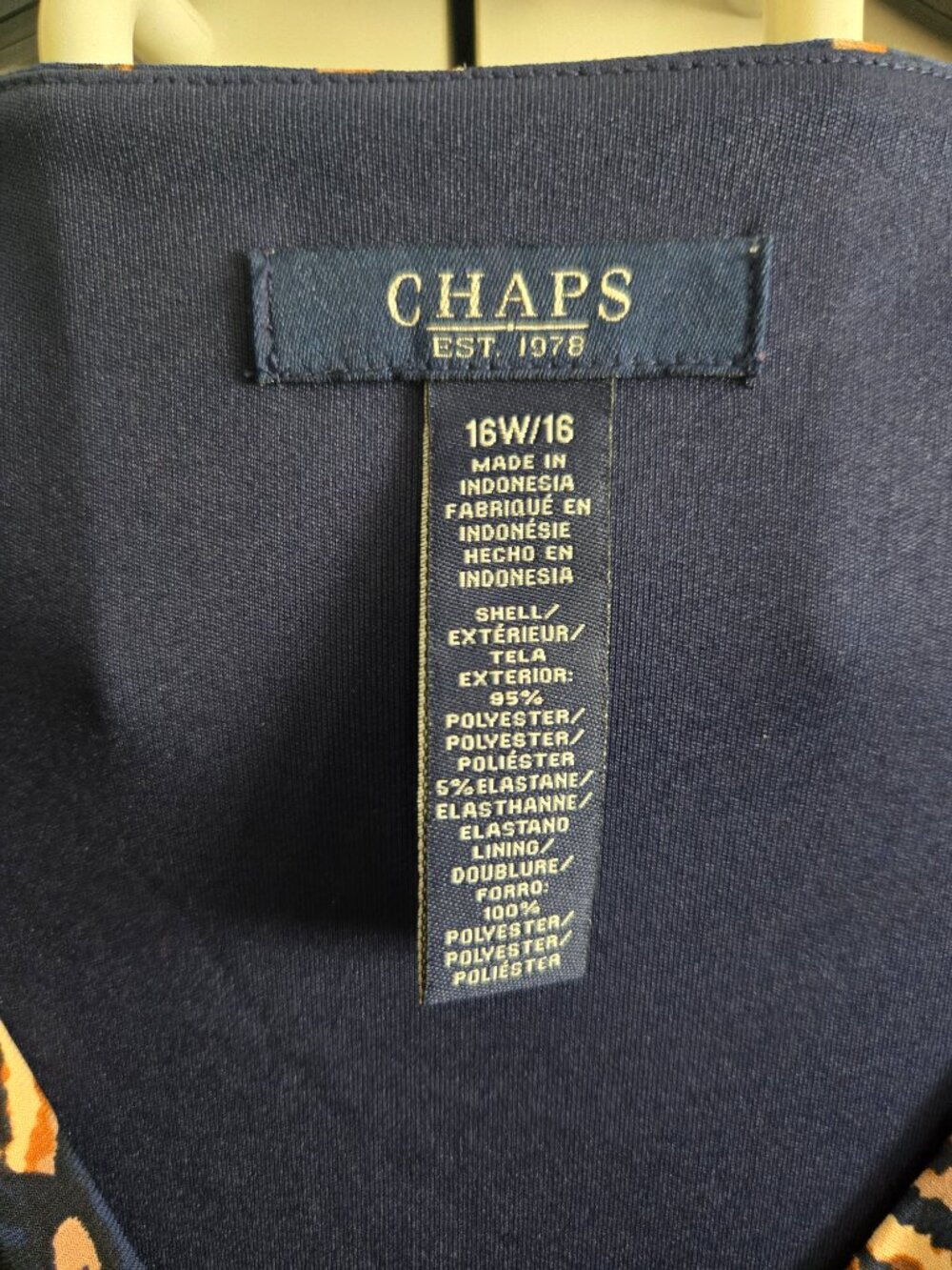EUC - Chaps Women's Dress - Faux Wrap - 16W - Picture 4 of 6